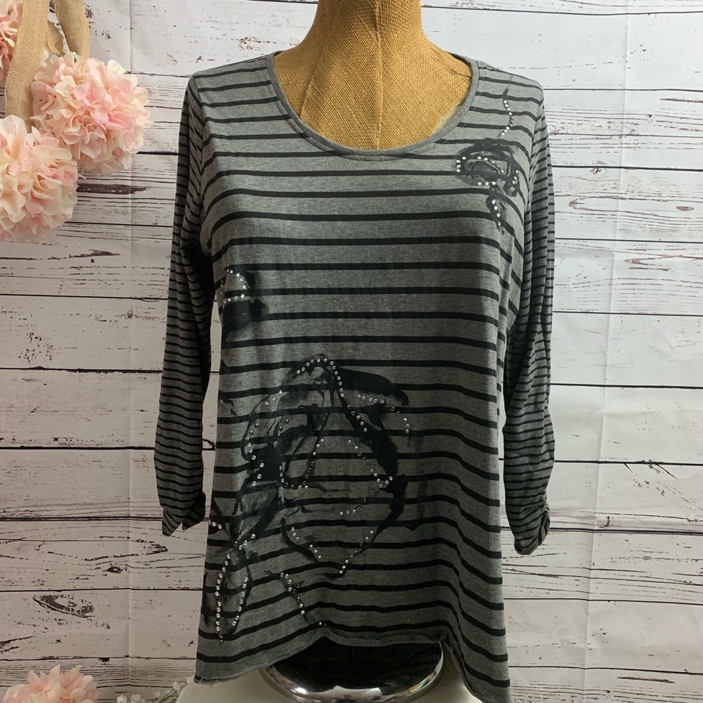Style&Co. Woman Pus size 2X high low jeweled top - Picture 1 of 8